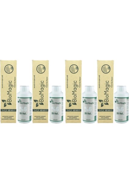 Organik Amonyaksız Saç Boyası (Fındık Kabuğu-5.03)+Oksidan (4 Adet)