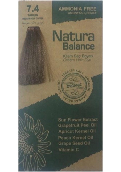 Naturabalance Nb Organik Saç Boyası No:7.4 Tarçın fiyatları