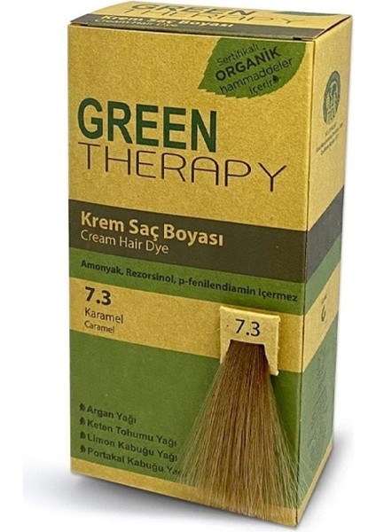 Green Therapy Krem Saç Boyası 7.3 Karamel