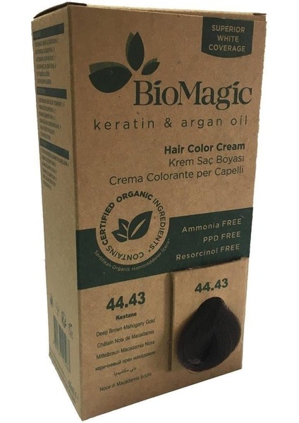 Biomagic Saç Boyası Kestane No: 44.43