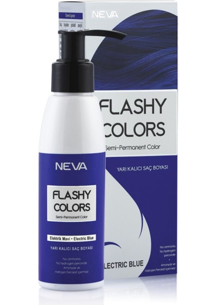 Flashy Colors Yarı Kalıcı Saç Boyası Elektrik Mavi 100 ml 8698636612760