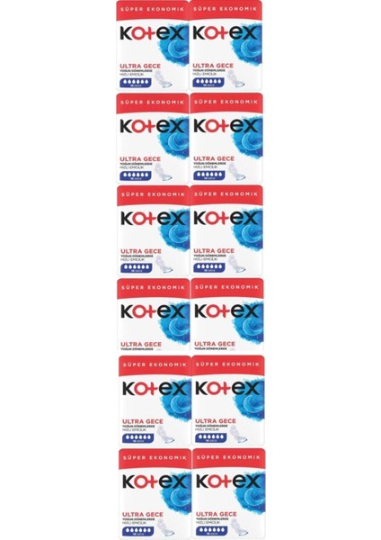 Ultra Hijyenik Ped Gece 16'lı 12 Adet
