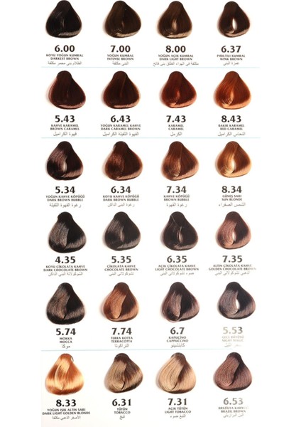 Color 6.35 Açık Çikolata Kahve Bitkisel Saç Boyası 60 ml + %6 20 Volume Oksidan 90 ml fiyatları