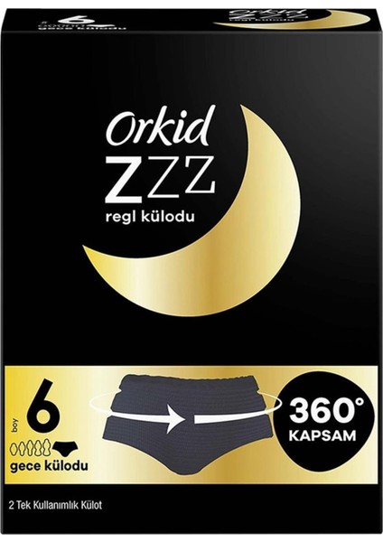 Zzz Gecelik Tek Kullanımlık (Boy 6) Regl Külodu x 2