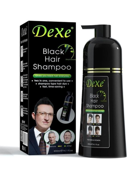 Dexe Siyah Şampuan 400ML. Beyaz Saçlar Için