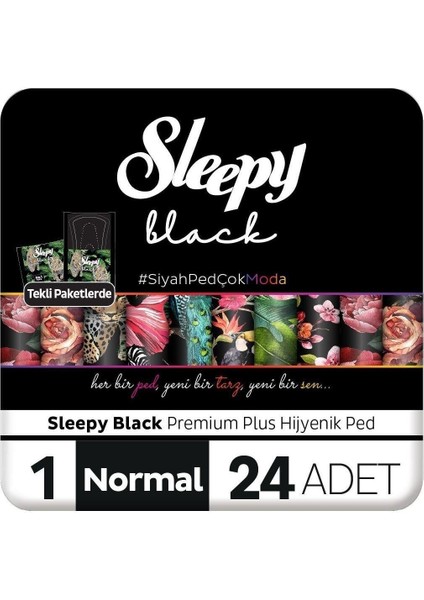 Black Premium Plus Hijyenik Ped Normal 24 Adet Ped