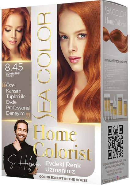 2 Tüp Home Colorist 8.45 Günbatımı Premium Saç Boyası Evde Profesyonel Sonuç