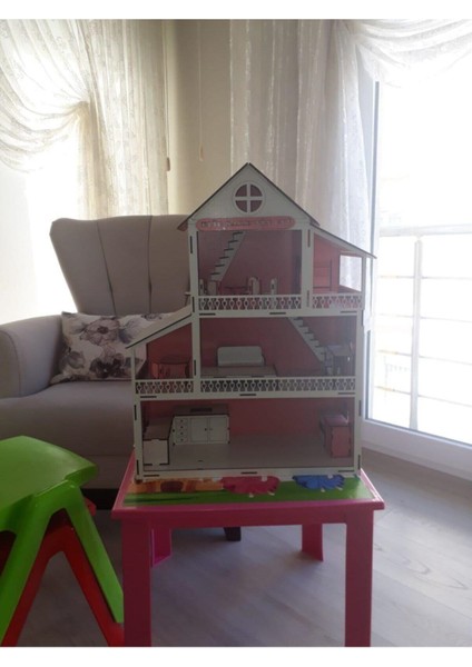 Alphobitasarım Kampanya Ahşap Çocuk Oyun Evi 80CM ve 26 Mobilyalı indirimleri