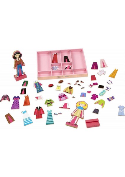Melissa & Doug Ahşap Mıknatıslı Giydirme - Abby ile Emma