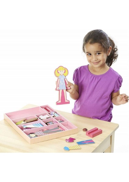 Melissa & Doug Ahşap Mıknatıslı Giydirme - Abby ile Emma