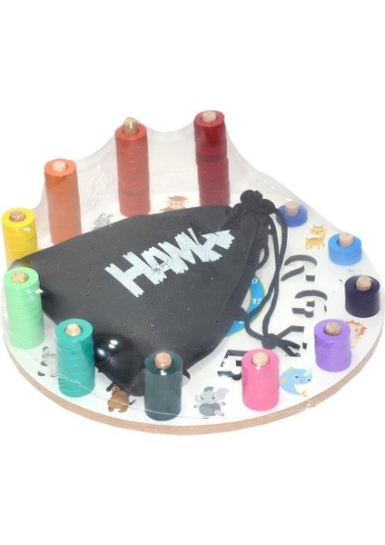 Pearls Ticaret HMH-239 Hamaha Ahşap Geometrik Logaritmik Saat