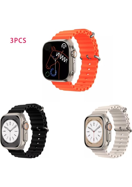 T800 Ultra Ultra Watch Akıllı Saat Yedek Kordon Hediyeli Ufk Akıllı Saat