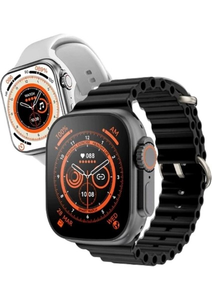 EC Shop La Storia 49MM Çift Kordon Kilitli Vidalı Gs Ultra 8 Max Watch 8 Ultra 2.08 Ekran Akıllı Saat