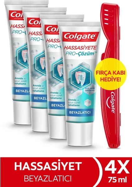 Hassasiyete Pro Çözüm Pro Relief Diş Macunu 75 ml x 4 Adet Fırça Kabı Hediye