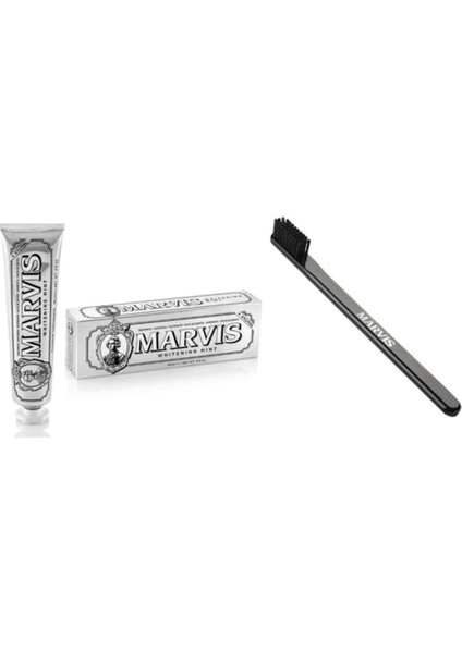 Whitening Diş Macunu 85 ml + Diş Fırcası Marvis Fırça Macun