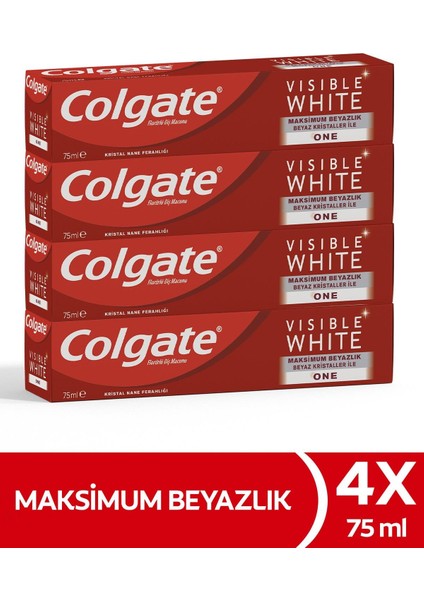 Visible White Maksimum Beyazlık Diş Macunu 75 ml 4X75 ml