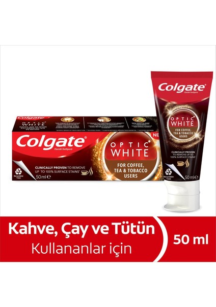 Optic White Kahve Çay ve Tütün Kullanıcıları Için Diş Macunu 4x 50 ml 4 Lü
