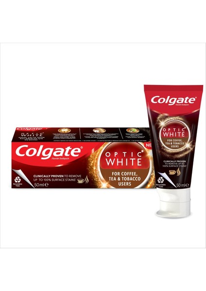Optic White Kahve Çay ve Tütün Kullanıcıları Için Diş Macunu 4x 50 ml 4 Lü