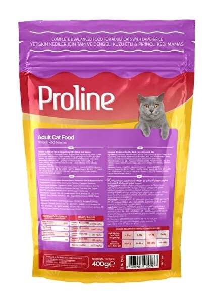 Proline Kuzu Etli Yetişkin Kedi Maması 400 gr