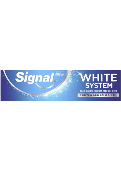 Diş Macunu White System 2 Haftada Daha Beyaz Dişler 75 ml X2