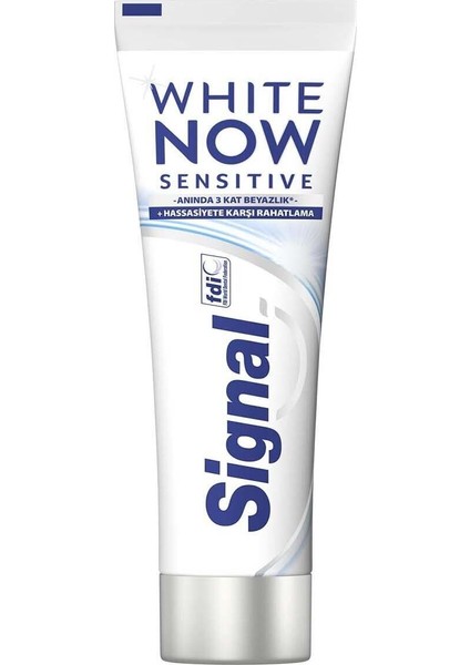 White Now Diş Macunu Sensitive Anında 3 Kat Beyazlık 75 ml