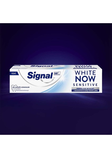 White Now Diş Macunu Sensitive Anında 3 Kat Beyazlık 75 ml
