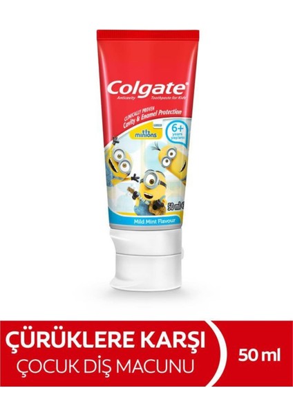 Minions Çürüklere Karşı Etkili Çocuk Diş Macunu 50 ml