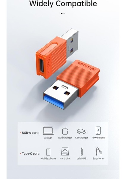 Yeni 3.0 USB - Type-C Konnektör Adaptörü 5gbps 3AMPER Usb-A To USB C Adaptörü - USB 3.0 Qc4.0