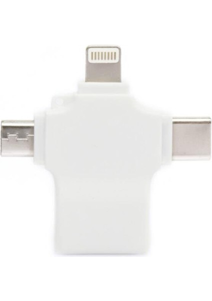 Iphone Type-C Micro USB 3in1 USB 3.0 Dişi Mouse Flash Otg Adaptör 3in1 Otg