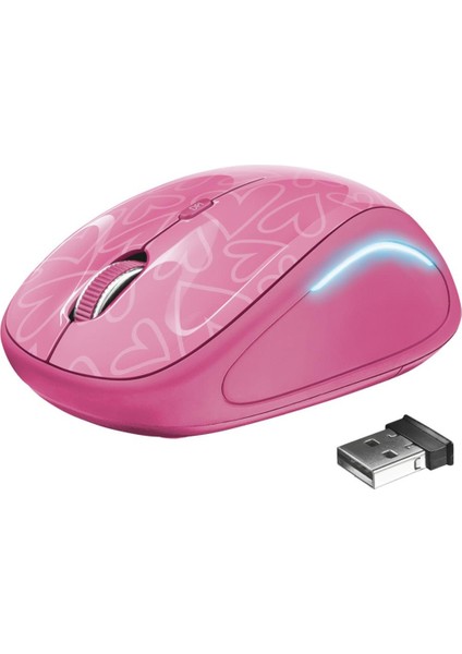 Yvı-Fx Işıklı Kablosuz Mouse (22336) Pembe