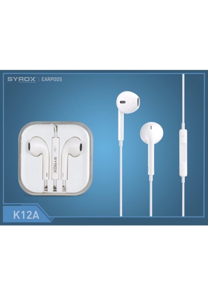 K12A 3.5 mm Jak Girişli Mikrofonlu Kulaklık Syrox