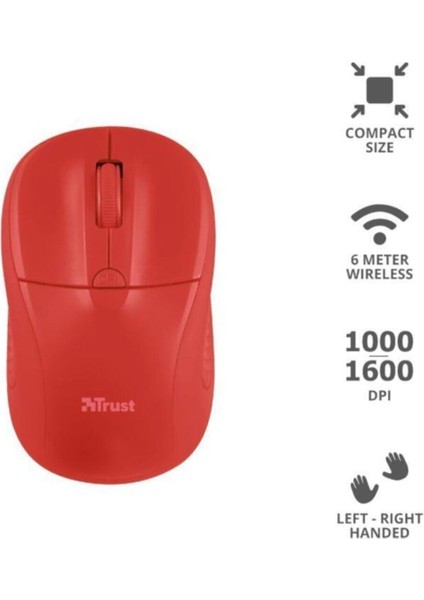 Primo 20787 Kablosuz Kırmızı Mouse