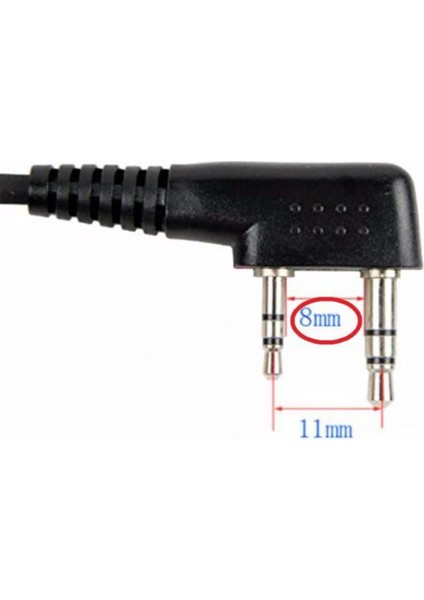 UV82 Uv-82 Için Çift Jaklı Çift Mandal Kulaktan Düşmeyen Telsiz Kulaklık