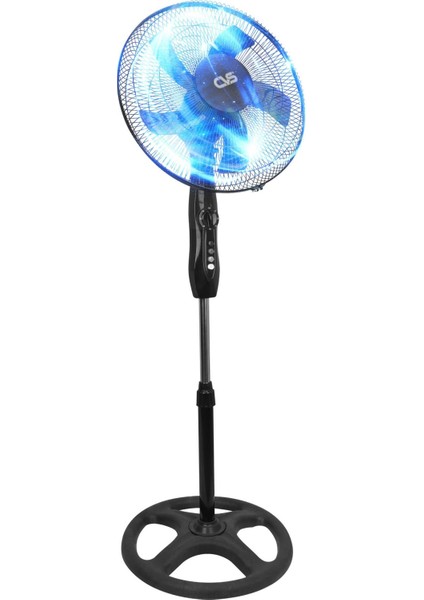 Dn 91018 Yükseklik Zamanlayıcı 3 Hız Ayarı 30° Eğilebilir 5 Pervaneli Siyah 16'' Inç Vantilatör Fan Cvs Dn