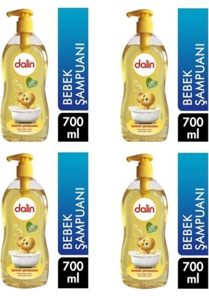 Bebek Şampuanı 700 ml Pompalı 4 Lü Set
