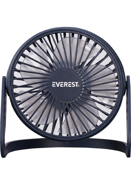 EFN-505 360 Derece Dönüş Taşınabilir Mini Masaüstü Lacivert USB Fan Vantilatör