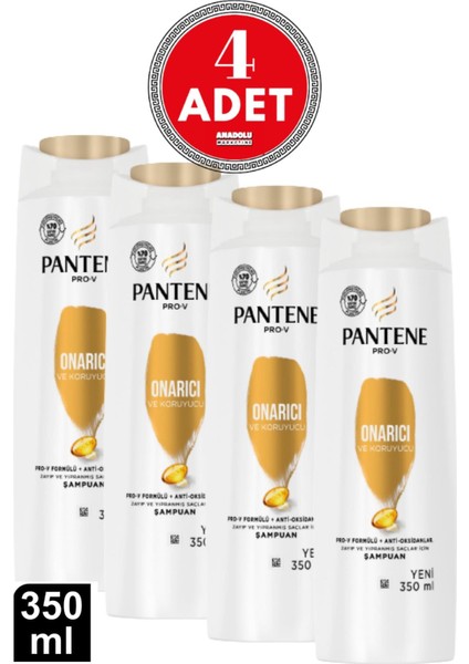 Onarıcı ve Koruyucu Şampuan 350 ml 4 Adet Pantene Onarıcı 350