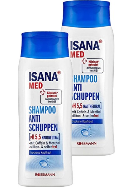 Professional Isana Med Anti Şampuanı Kafein ve Mentol 400 ml ( 200 ml x 2 )