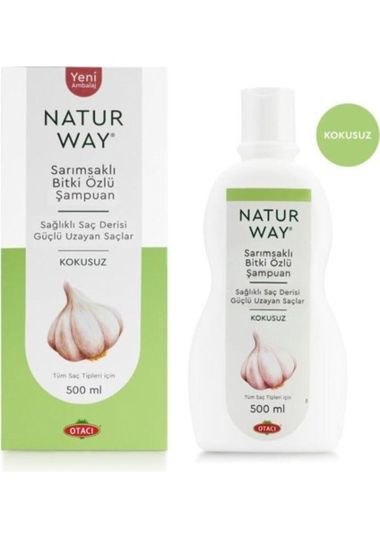 Ot Naturway Sarımsaklı Bitki Özlü Şampuan 500 ml x 3 Adet