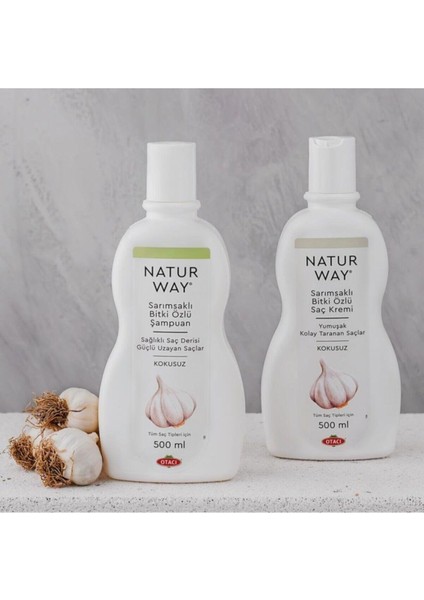Ot Naturway Sarımsaklı Bitki Özlü Şampuan 500 ml x 3 Adet