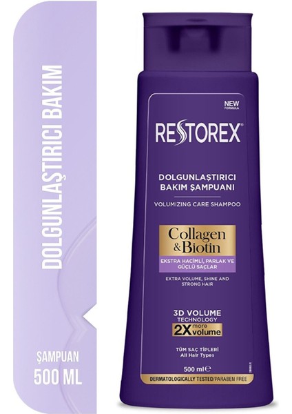 Collagen&biotin Dolgunlaştırıcı Şampuan 500 ml 1 Adet Restorex Collagen