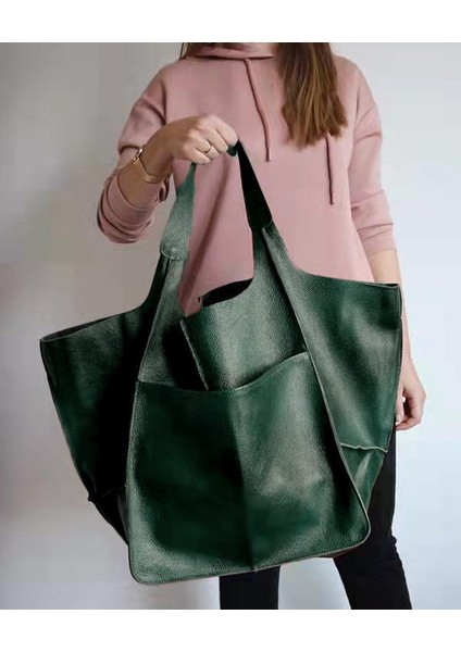 YY Store Kadın Çantası Büyük Kapasiteli Omuz Çantası Yumuşak Deri Büyük Kapasiteli Omuz Çantası (Yurt Dışından) fiyatları