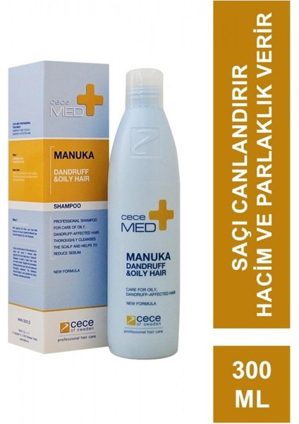 Manuka Dandruff & Oily Hair Shampoo Yağlı Saçlar Için Karşıtı Şampuan 300 ml