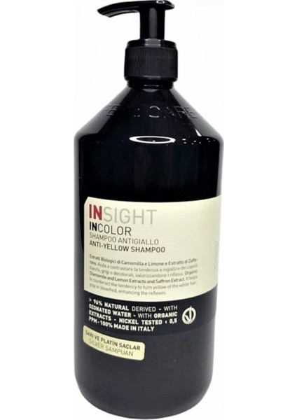 Insight Incolor Antiyellow Shampoo Sarı Yansıma Önleyici Şampuan 900ML