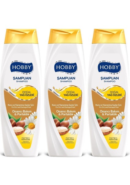 Argan Yağı ve Papatya Çiçeği Şampuan 600 Mlx3