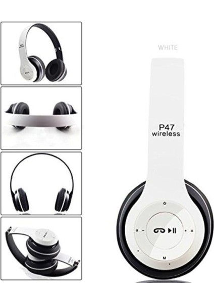 Bln P47 Wireless 5.0+Edr Bluetooth Kablosuz Mp3 Çalar Kulaklık P47