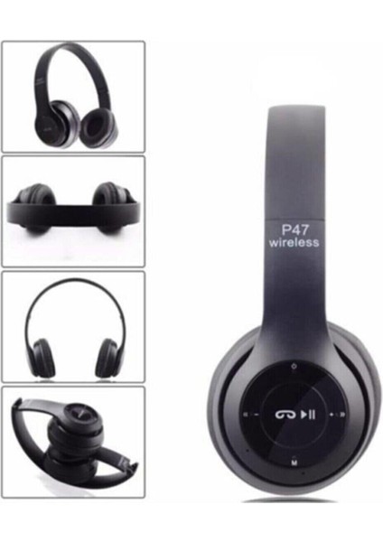 Bln P47 Wireless 5.0+Edr Bluetooth Kablosuz Mp3 Çalar Kulaklık P47