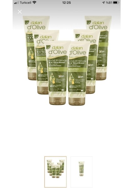 Dolive Zeytinyağlı El ve Vücut Kremi 75 ml