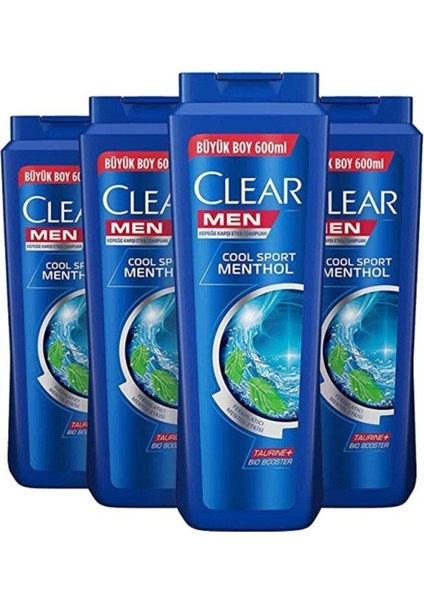 Men Cool Sport Menthol Şampuan 600 ml x 4