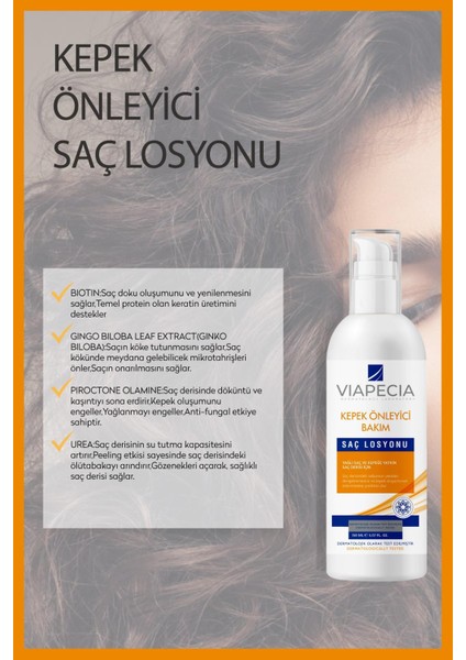 Önleyici Bakım Saç Losyonu Saç Derisindeki Döküntü & Sebumunu 150ML